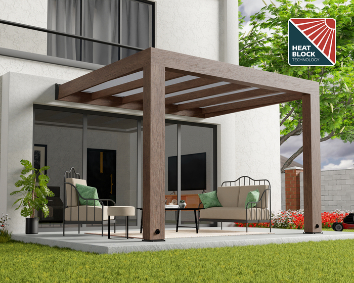 Terrasstak Helsinki Cederträ 340 x 300 cm Canopia by Palram